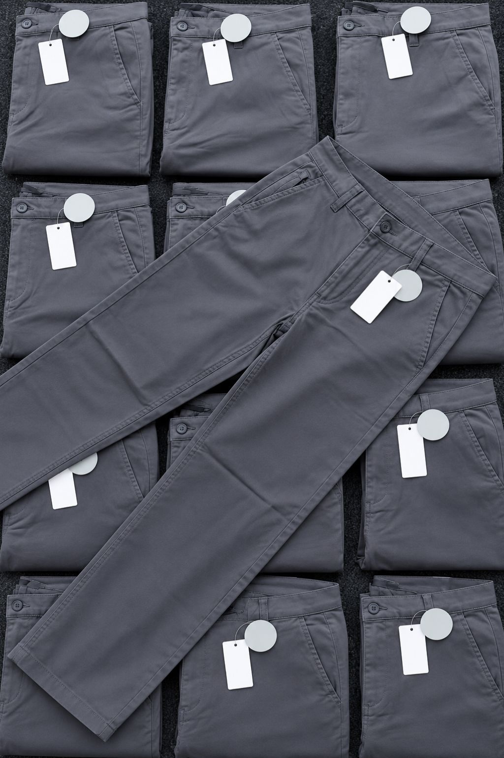 Men's Charcoal Grey Cargo Trousers